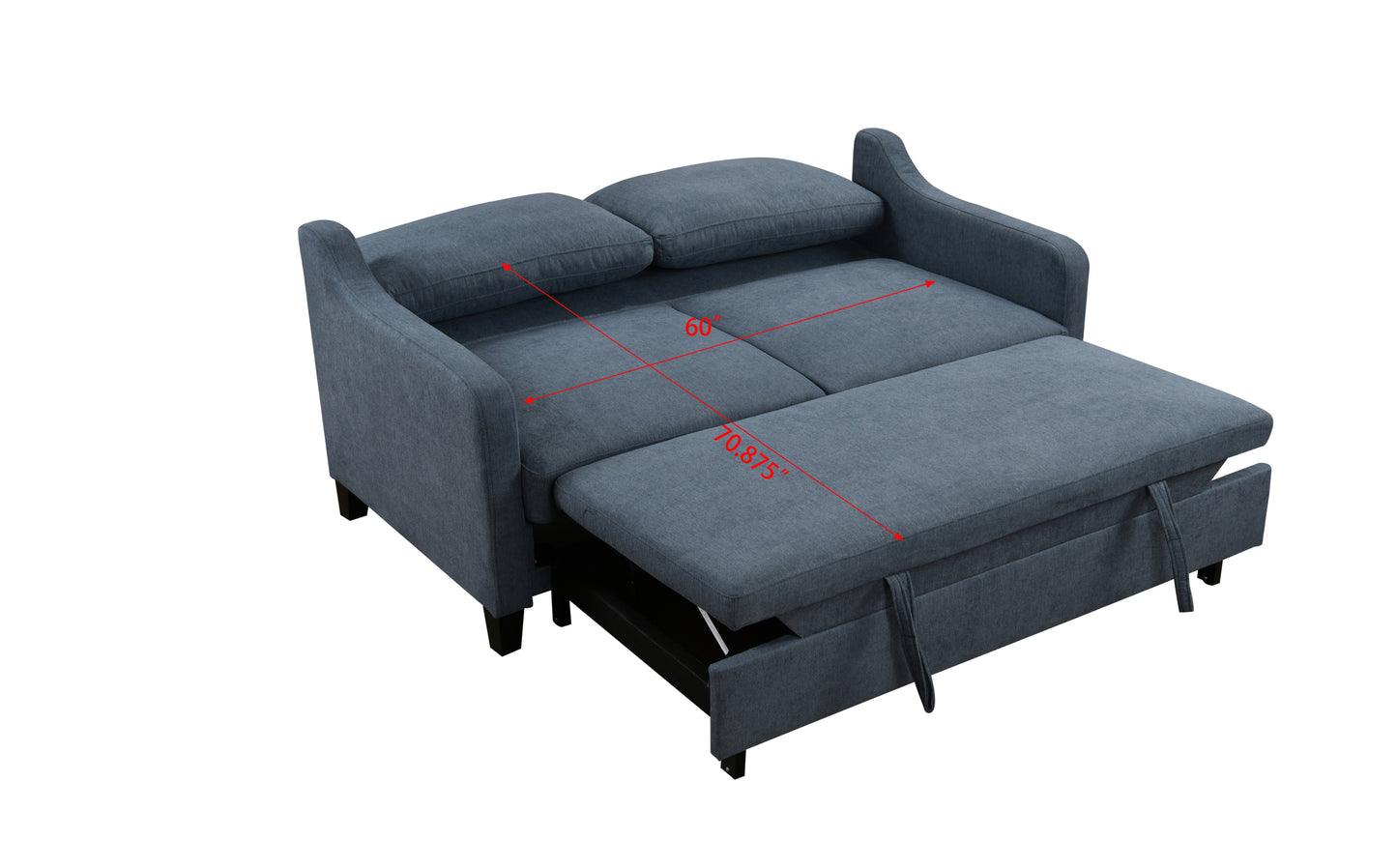 Conner Dark Blue Queen Sofa Sleeper