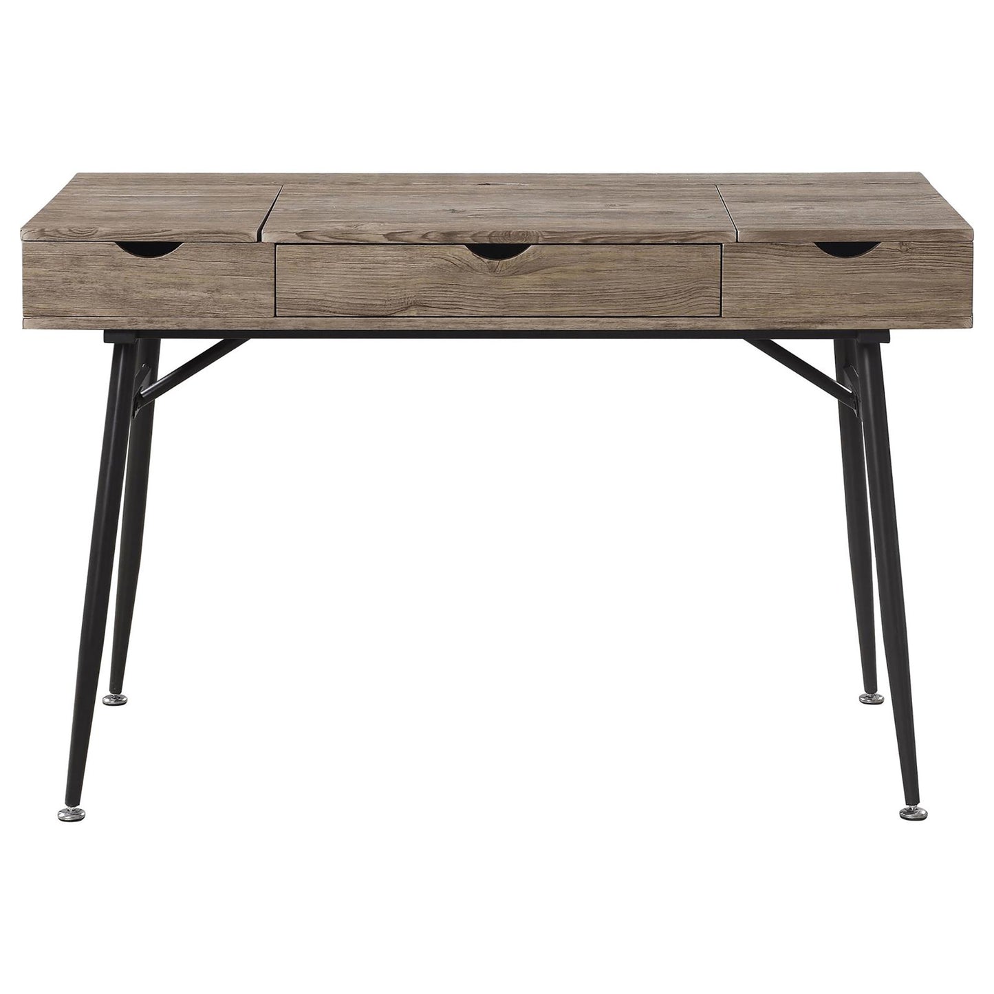 Tobin Rustic Driftwood and Dark Bronze 1-drawer Writing Desk