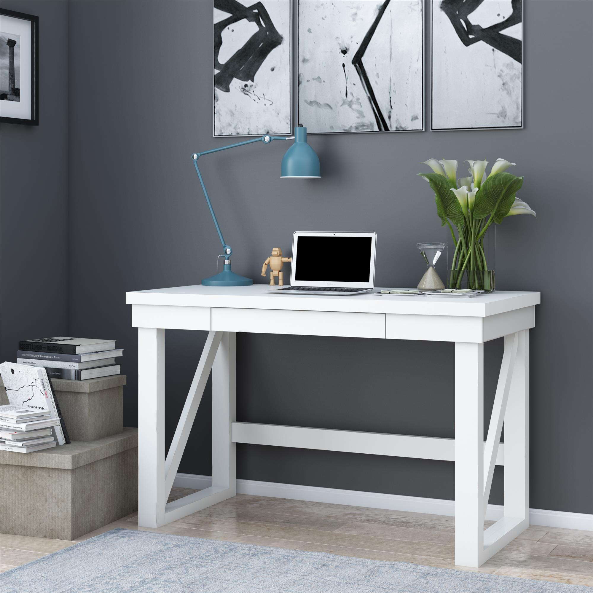 Crestwood White Computer Desk