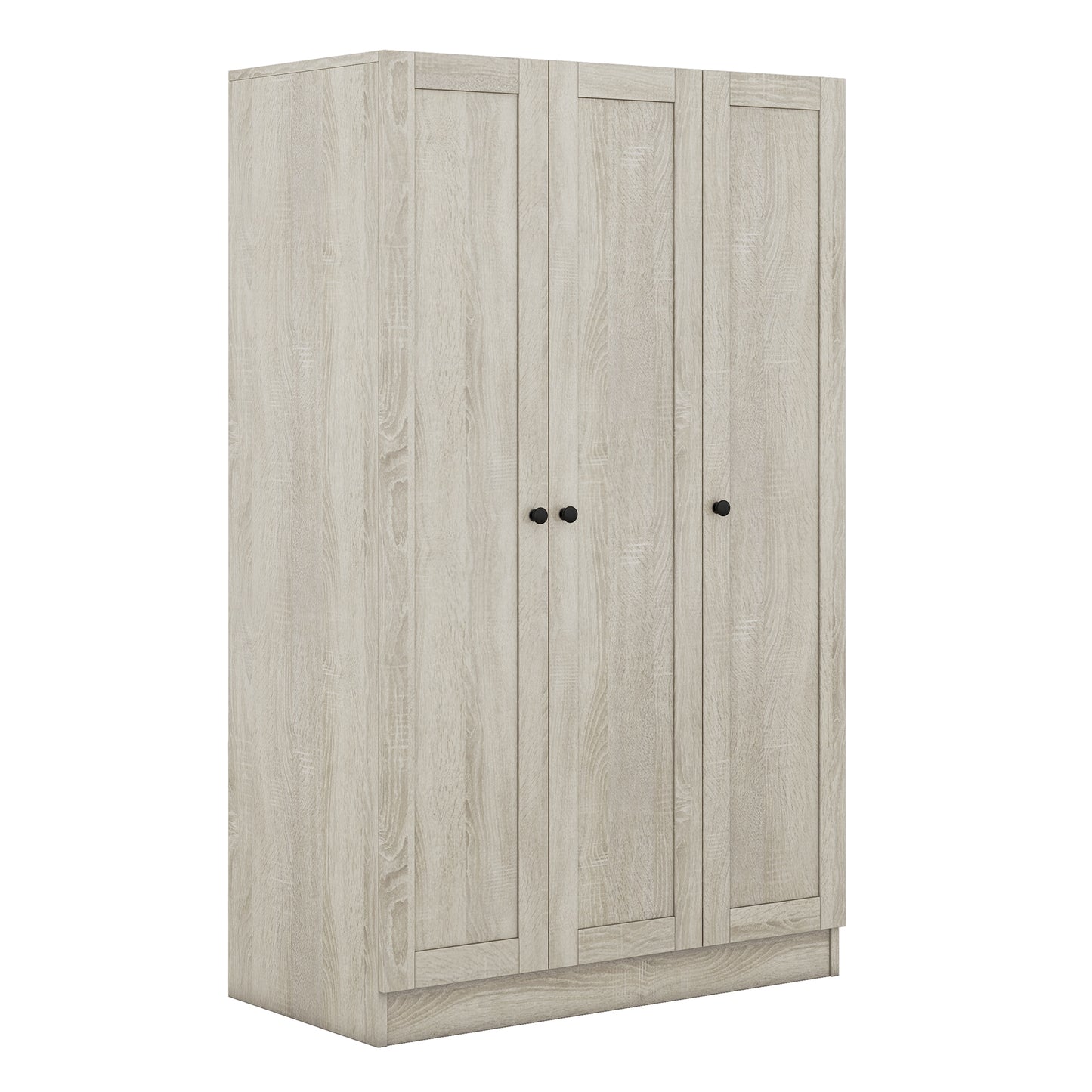 3-Door Shutter Wardrobe with shelves in Gray