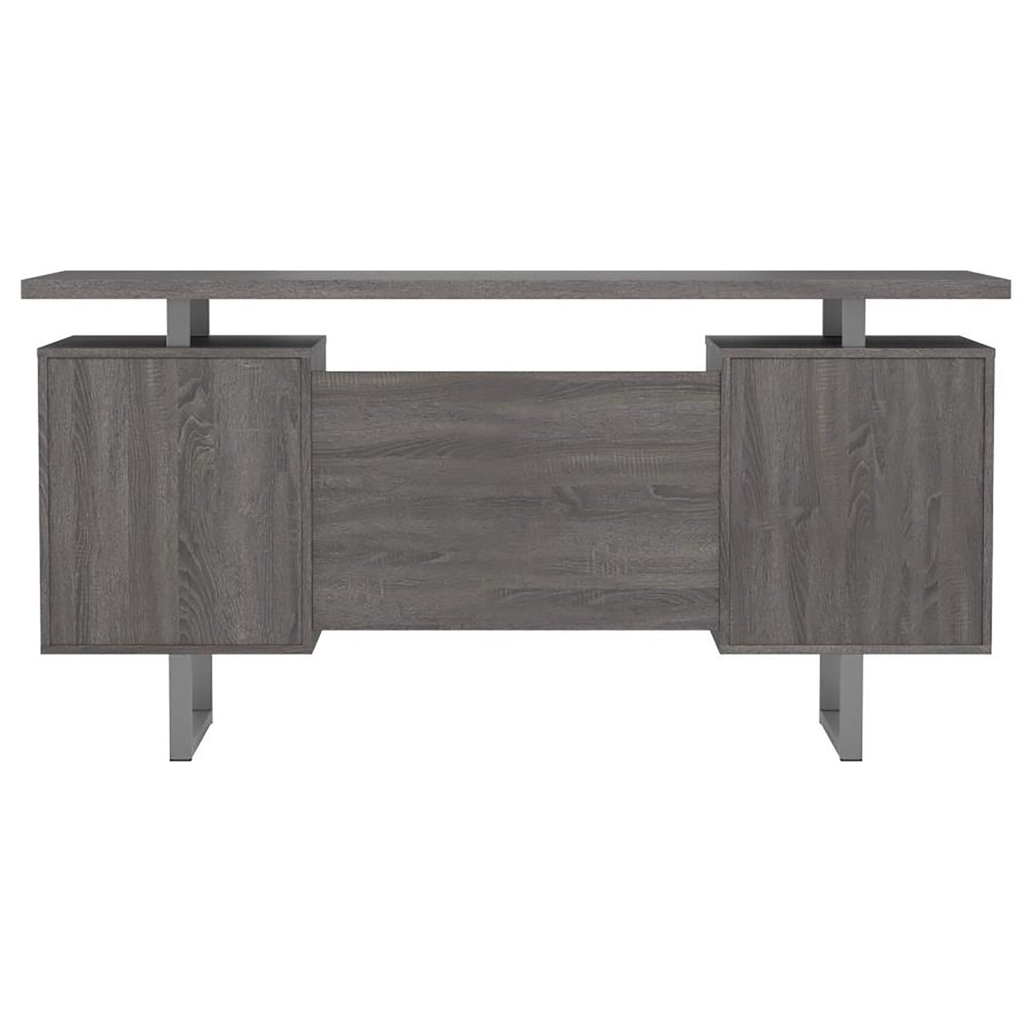 Tomar Weathered Grey 2-drawer Floating Top Office Desk