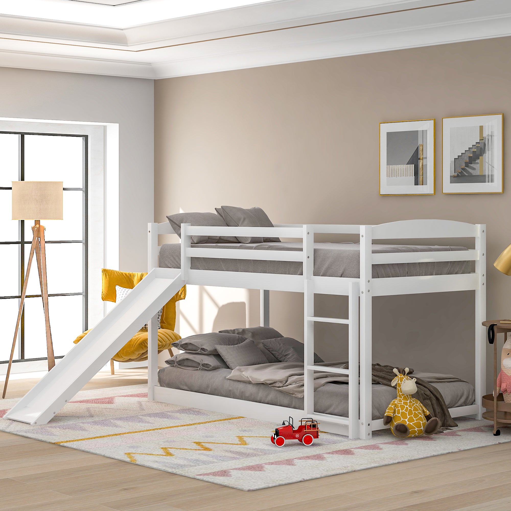 SkyLoft White Twin over Twin Bunk Bed