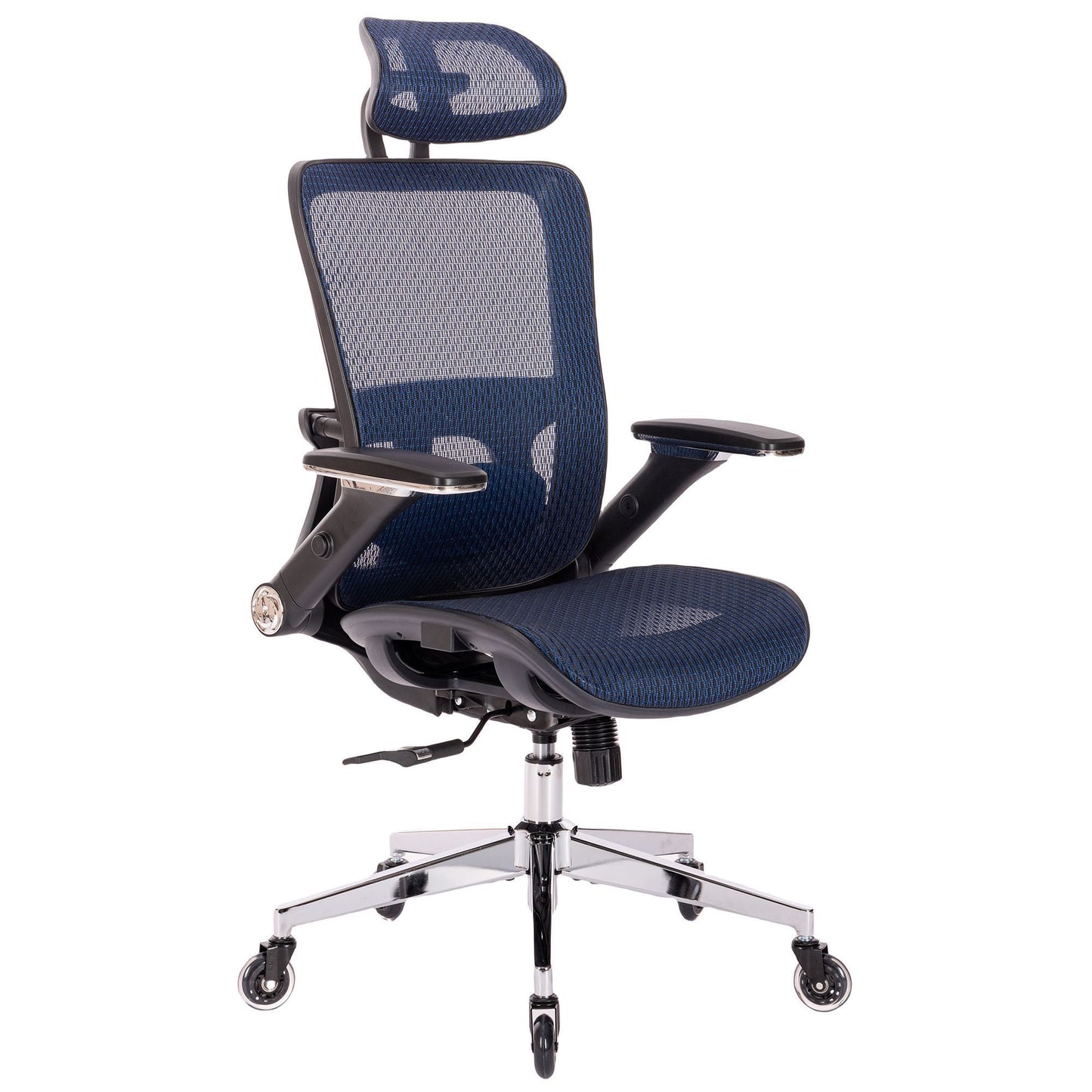 Kimmie Blue Office Chair w/ Adjustable Headrest with Flip-Up Arms