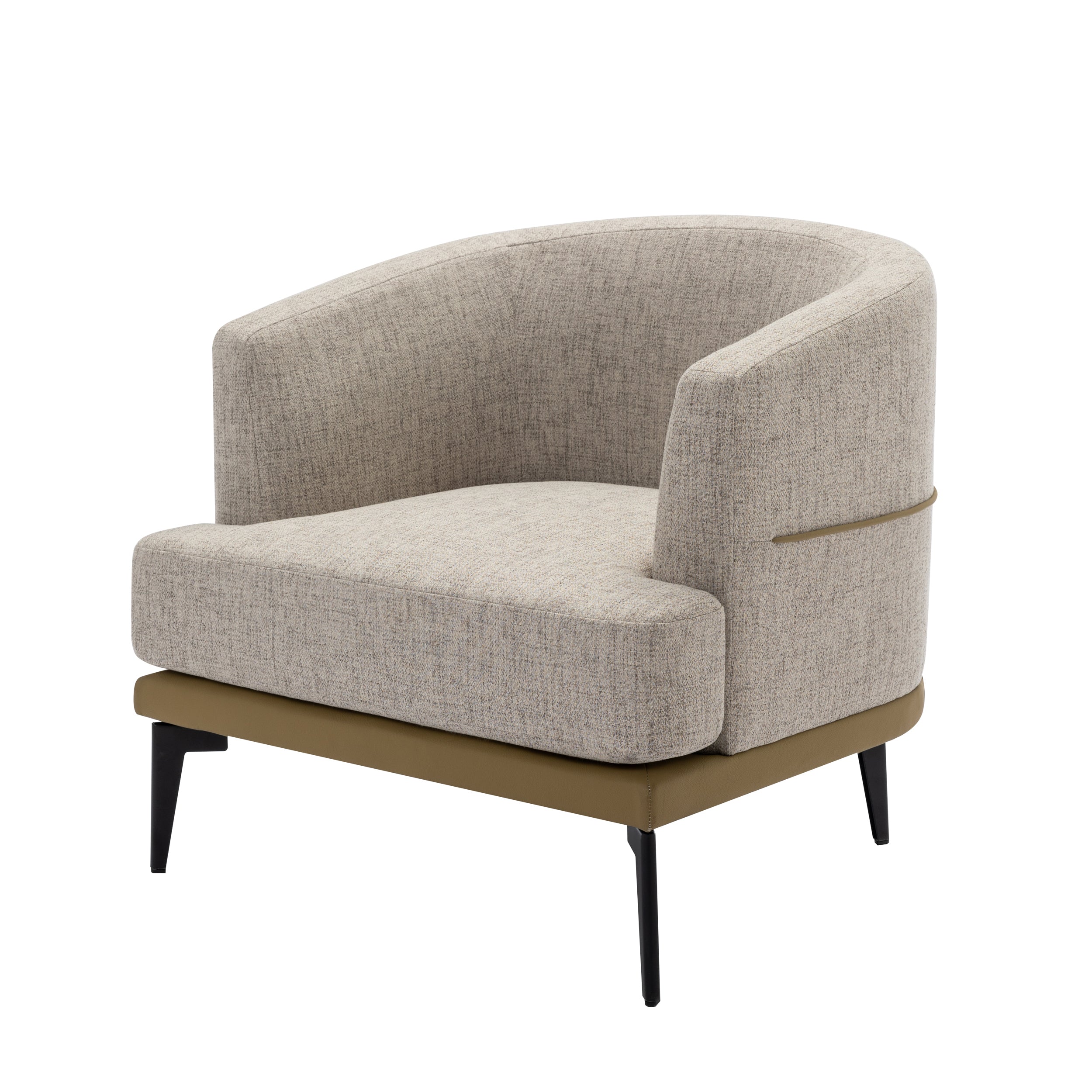 Savoy Modern Two-tone Barrel Fabric Chair