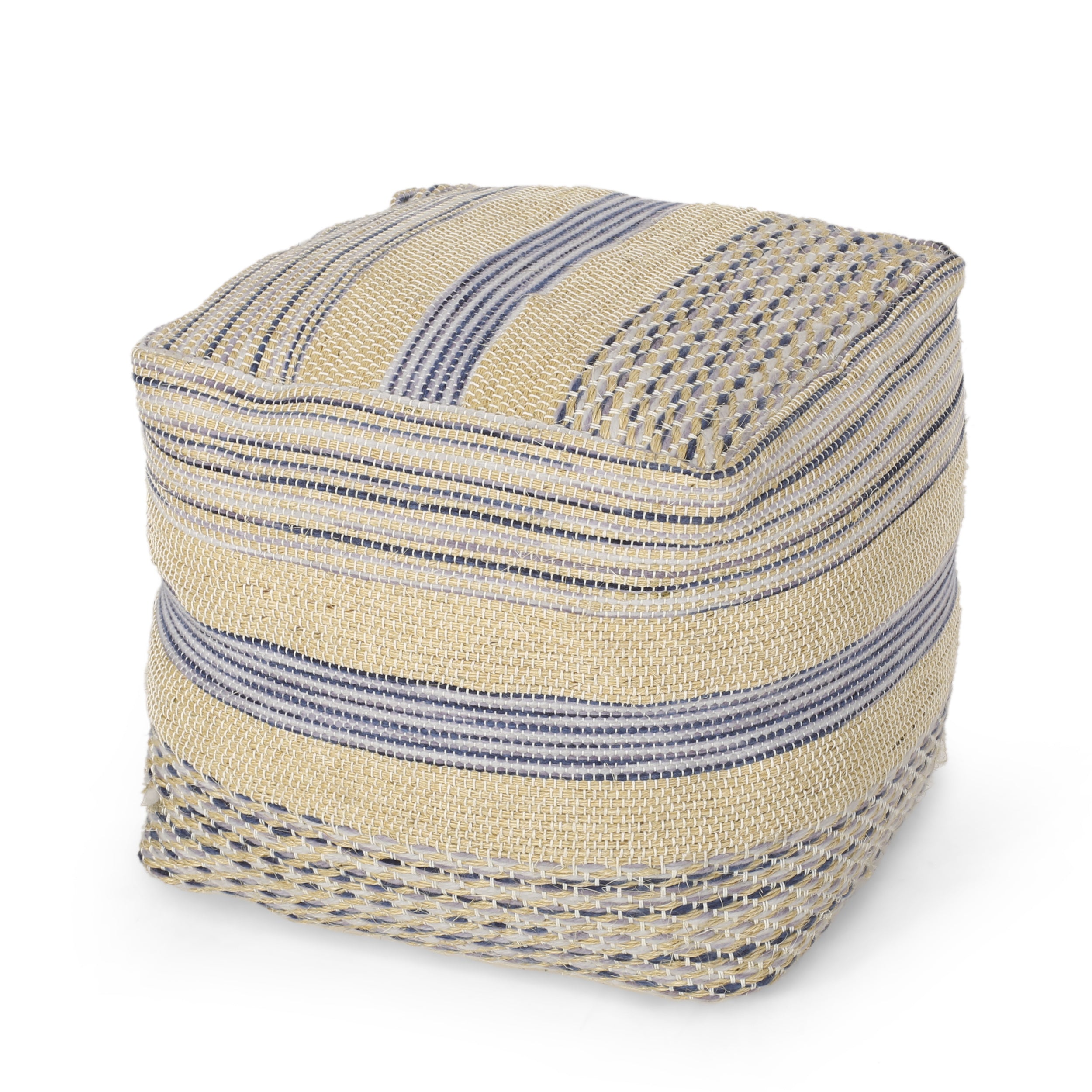 Westernville Handcrafted Fabric Pouf