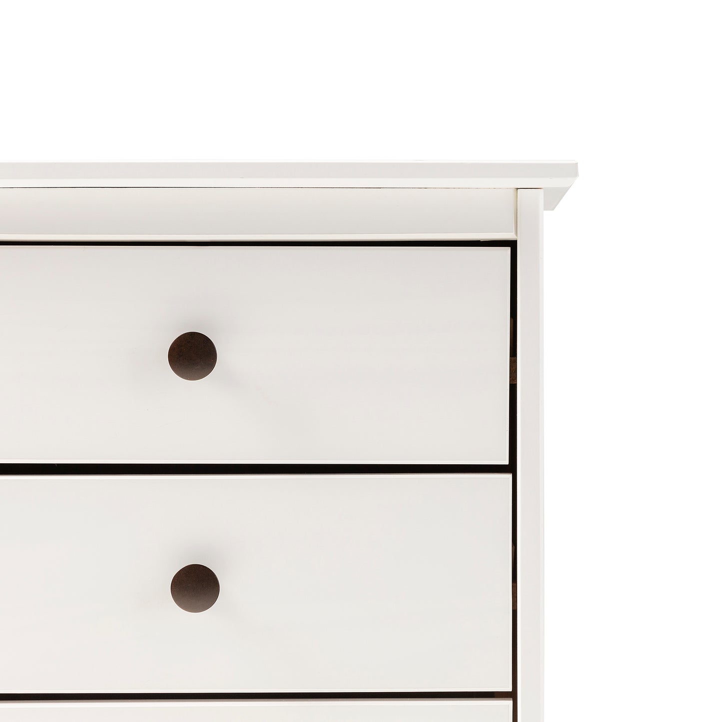 Classic 3-Drawer Solid Wood Nightstand in White Finish