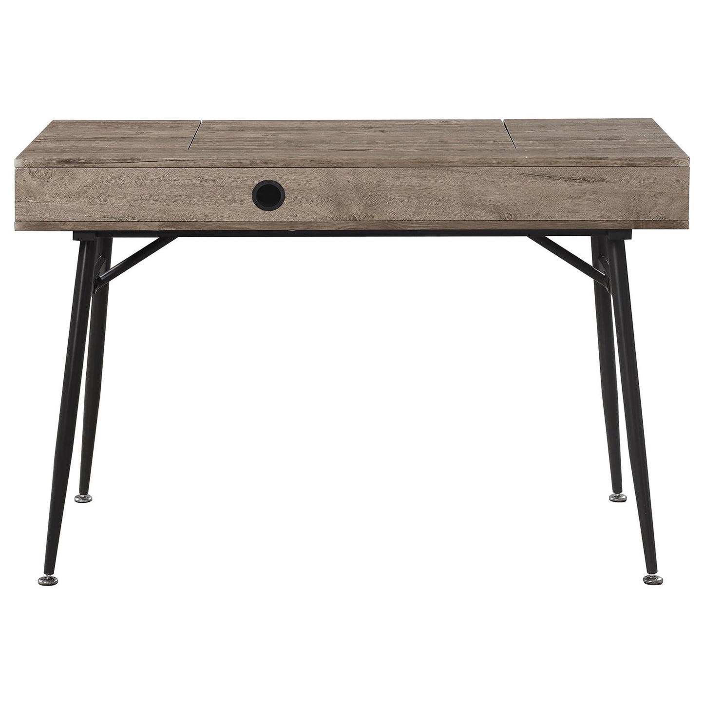 Tobin Rustic Driftwood and Dark Bronze 1-drawer Writing Desk