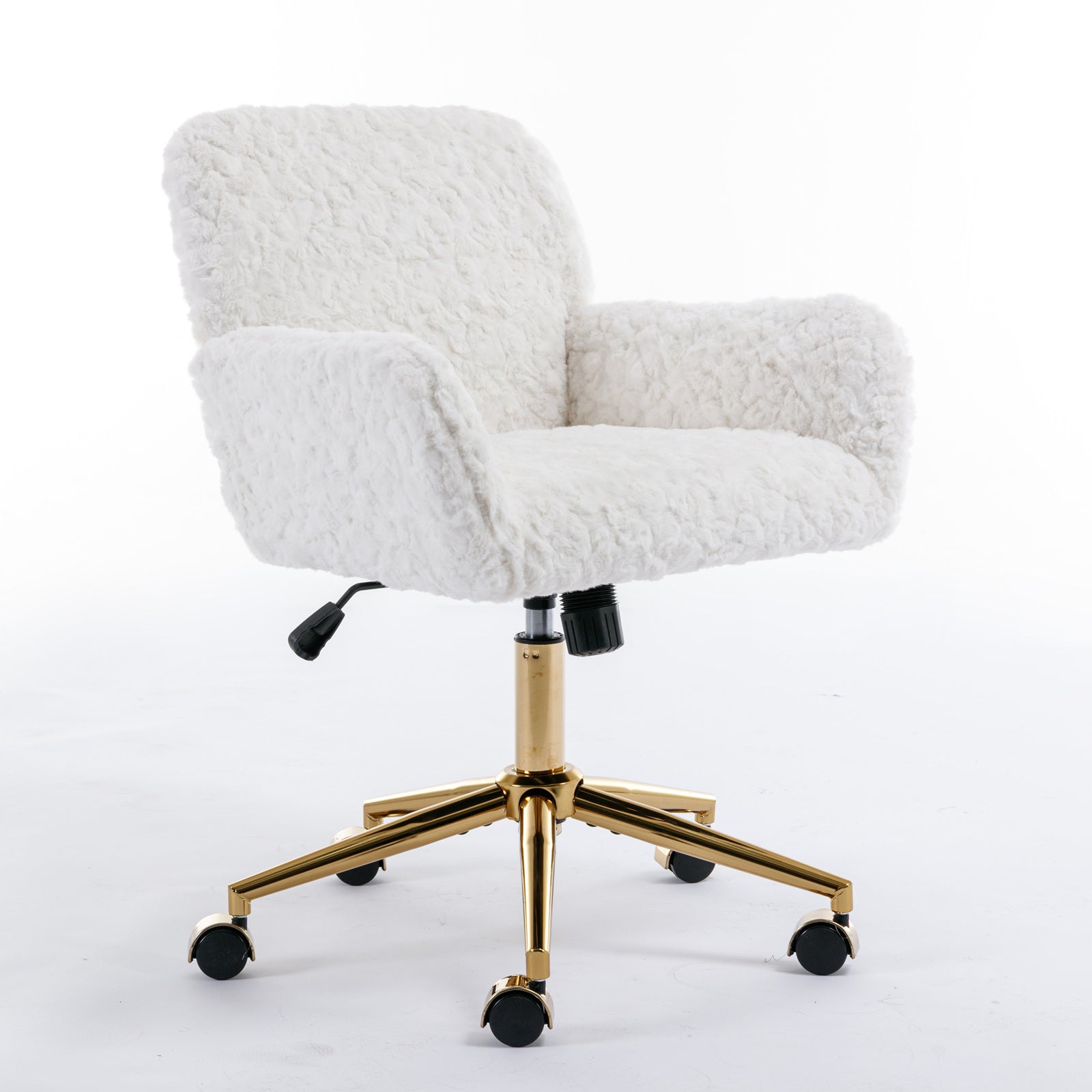 Lunera Velvet Office Chair with Golden Base