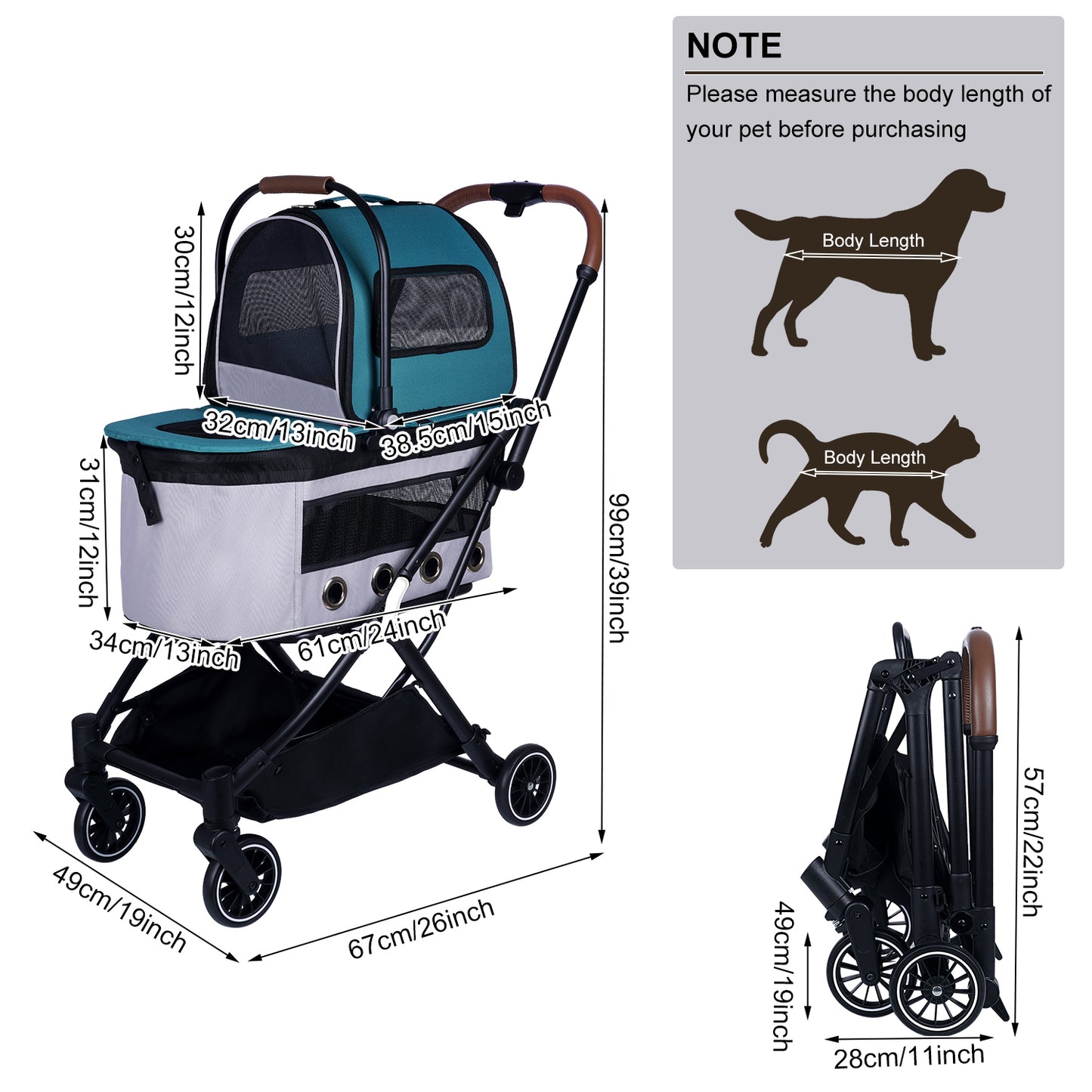 Trylon Automatic Folding Double Decker Pet Trolley