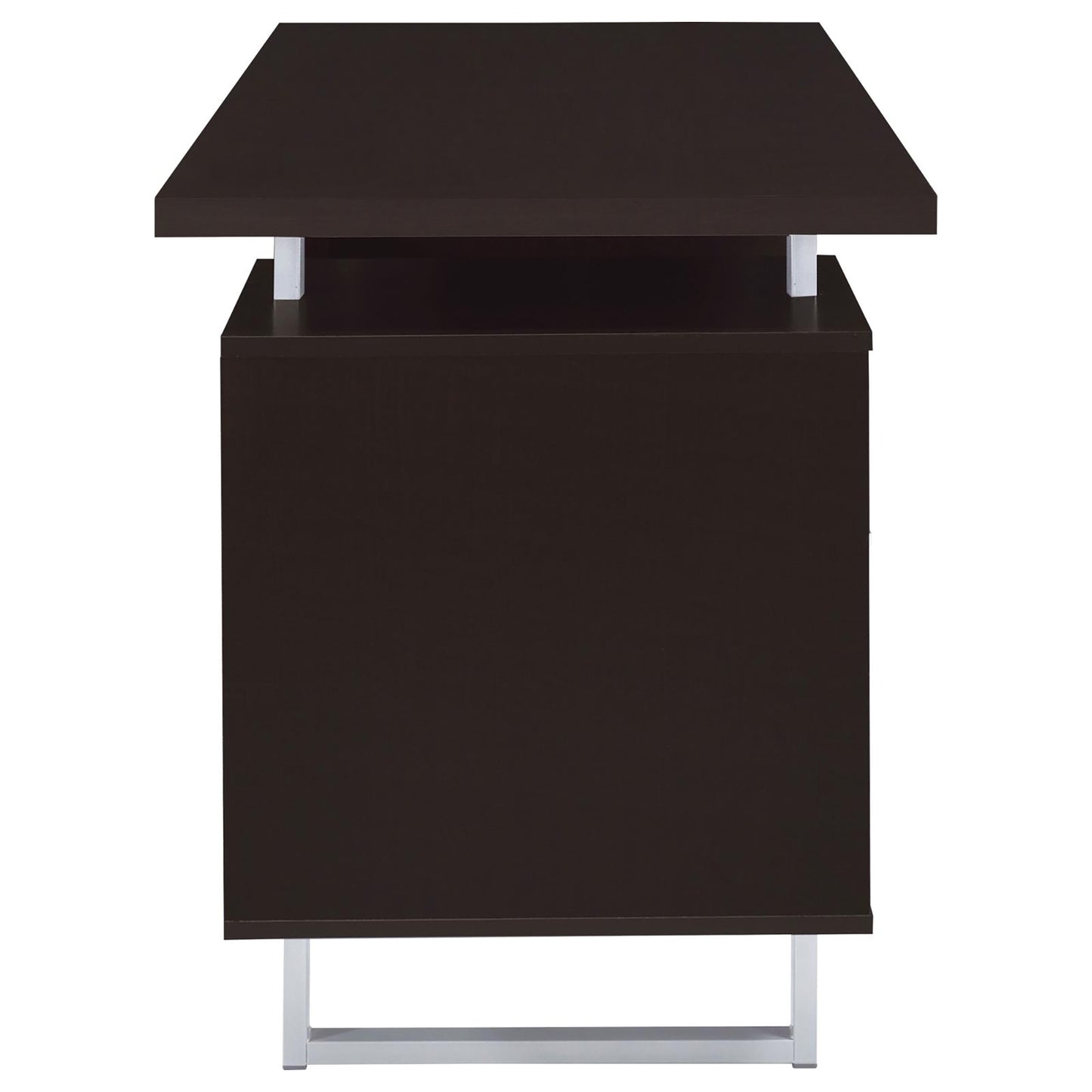 Tomar Cappuccino 2-drawer Floating Top Office Desk