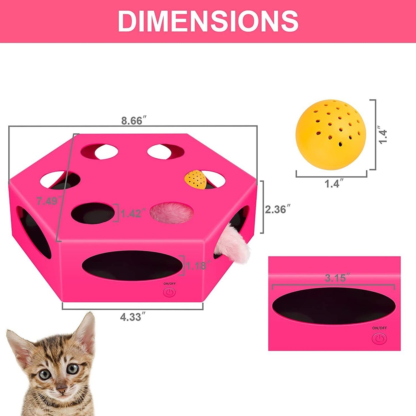 FluffyDream Interactive Cat Maze Box Toy