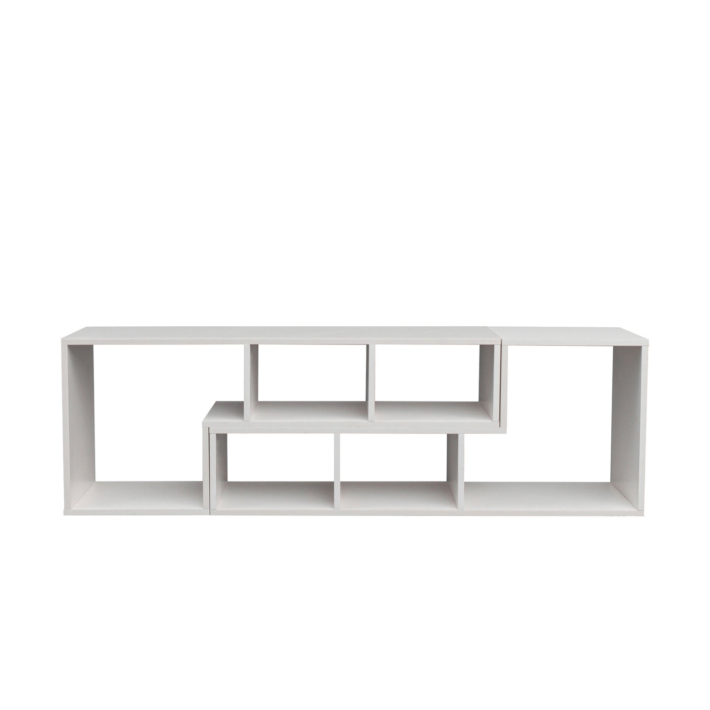 Cubic TV Stand in White Finish