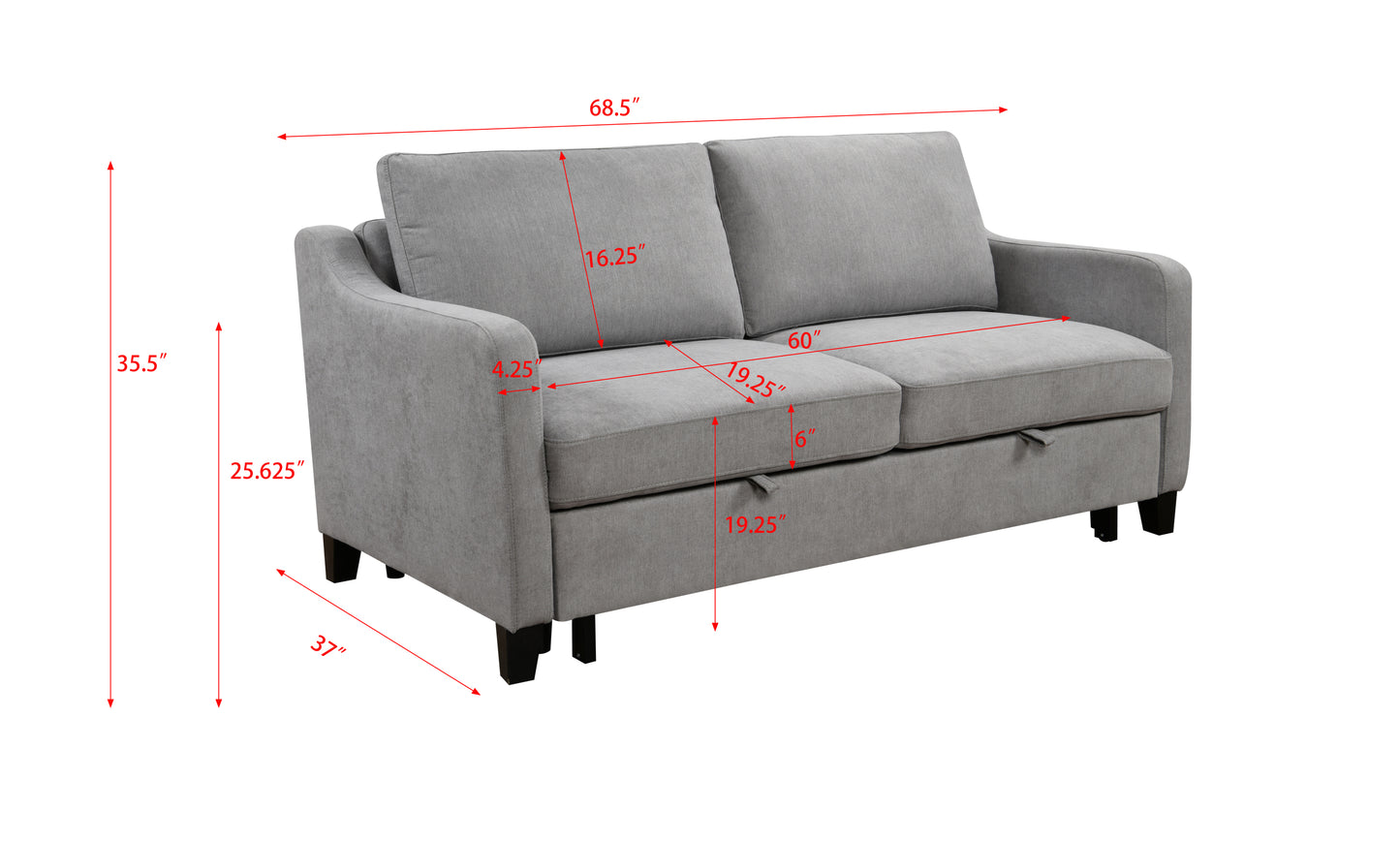 Conner Gray Queen Sofa Sleeper