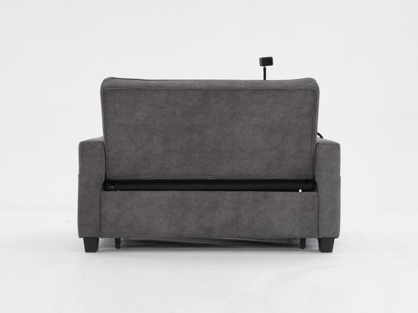 Darwin Convertible Chair 3-in-1 Pull Out Sleeper Chair in Dark Grey Tech Fabric