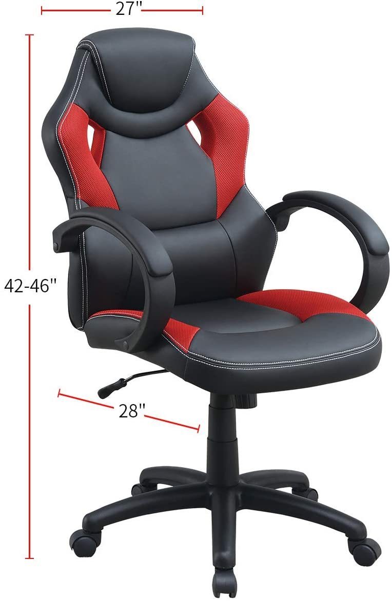 Kpak Gaming Office Chair in Black And Red Color