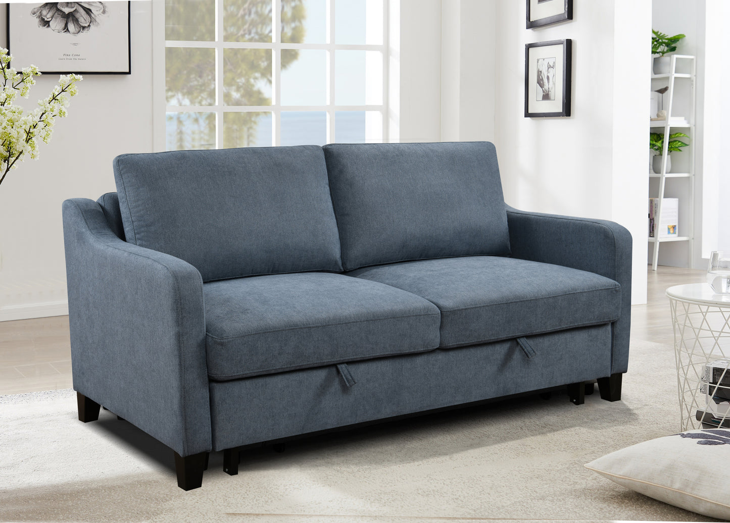 Conner Dark Blue Queen Sofa Sleeper