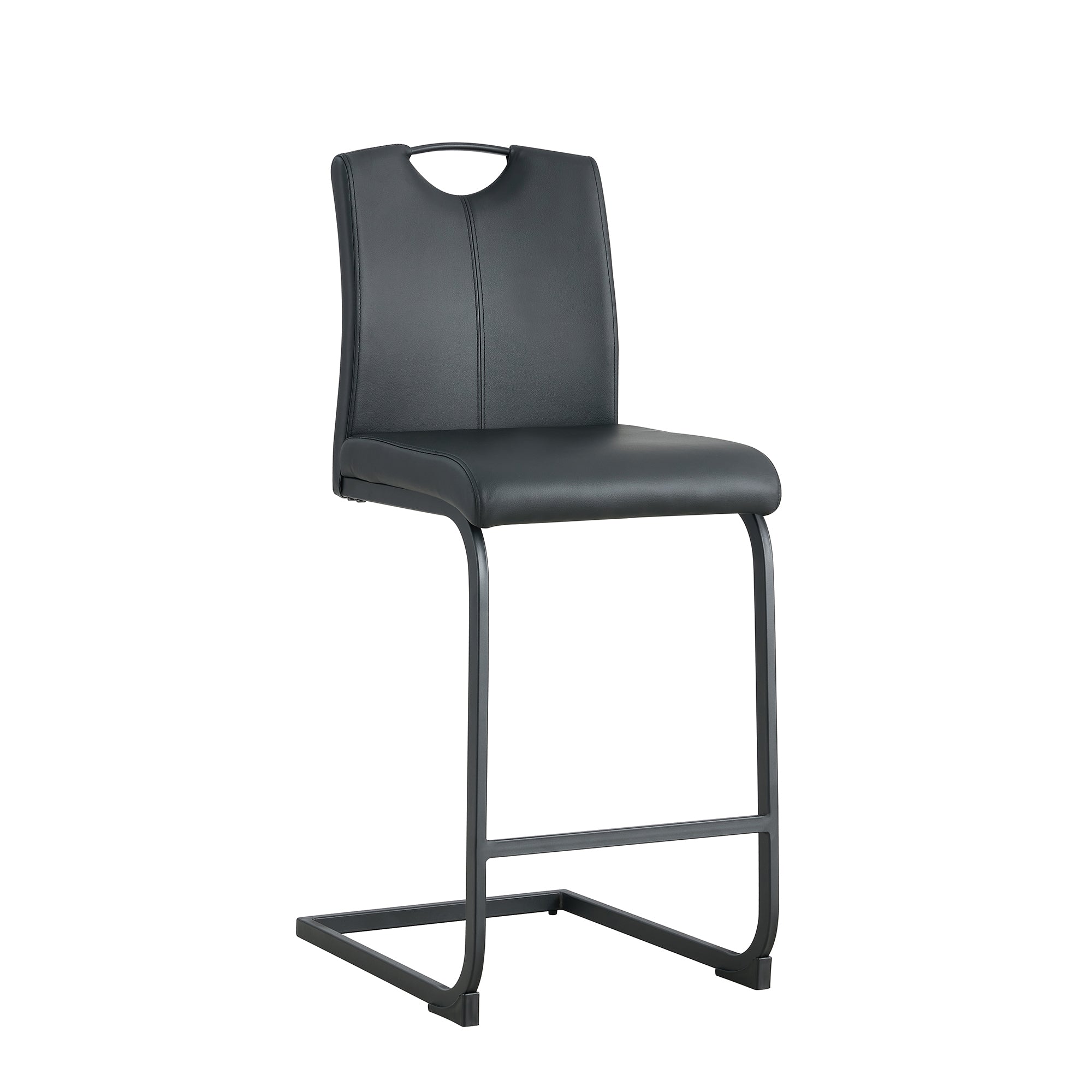 Midtown Modern Black Barstool (Set of 2)