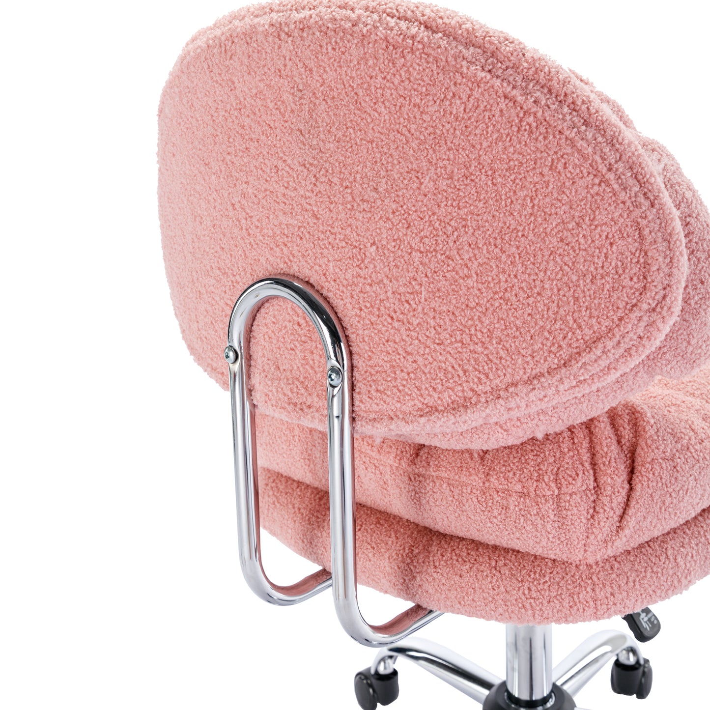 Teddy Velvet Makeup Pink Home Office Chair