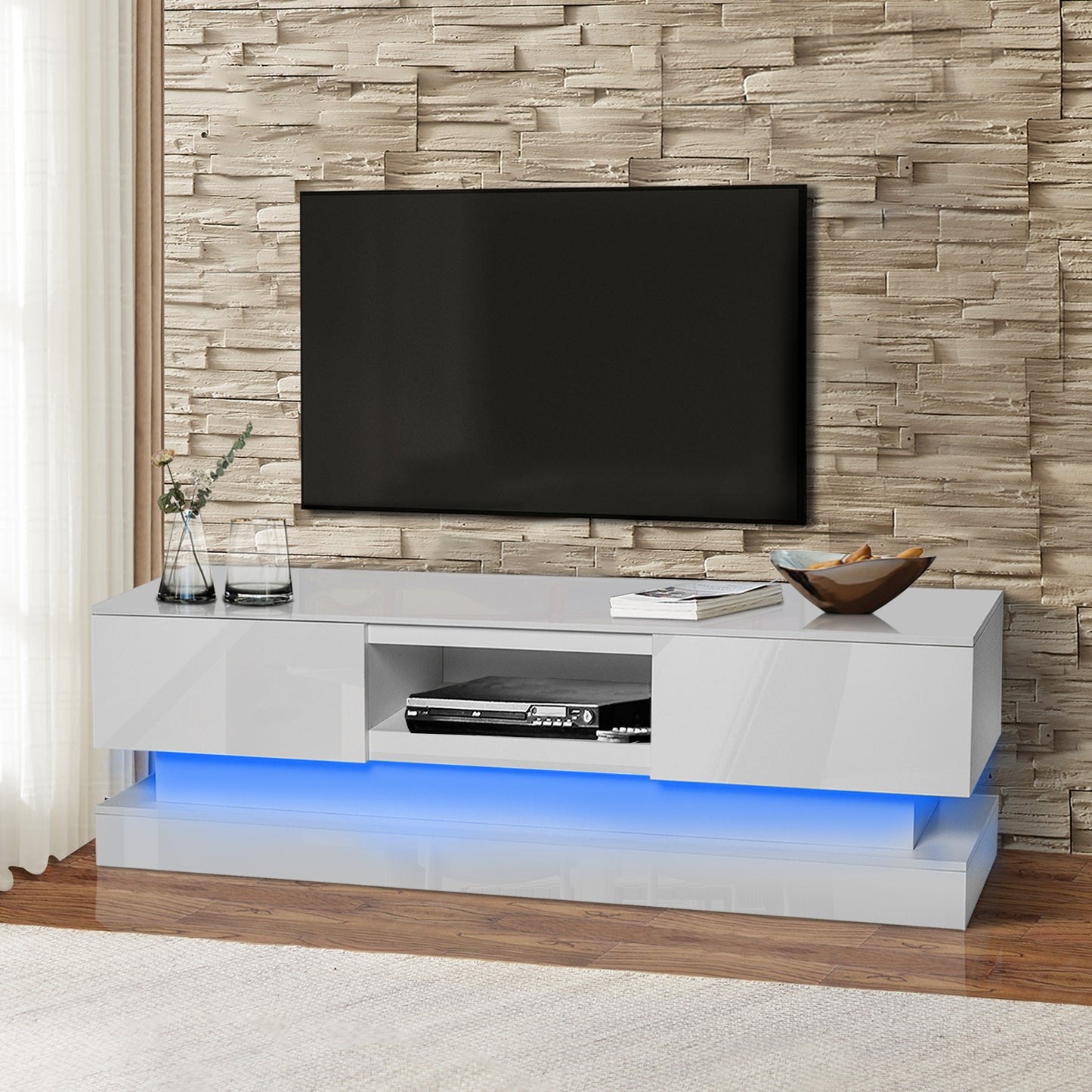 Camora White High Gloss Tv Stand