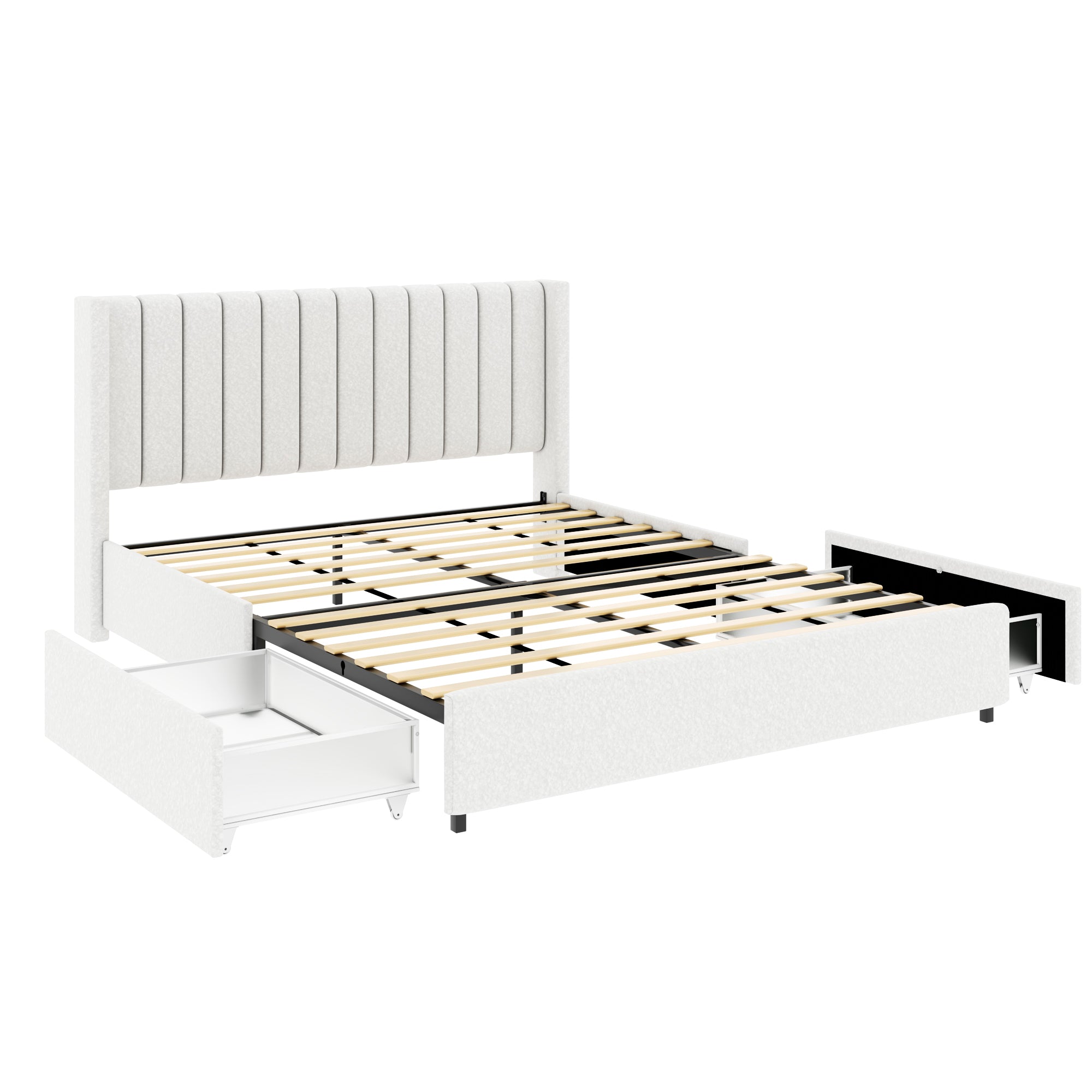 Anda  2-Drawers Storage Platform Bed