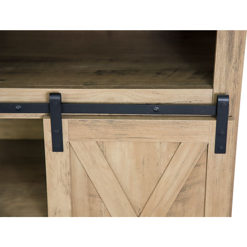 Farmhouse TV Stand w/ Sliding Barn Door