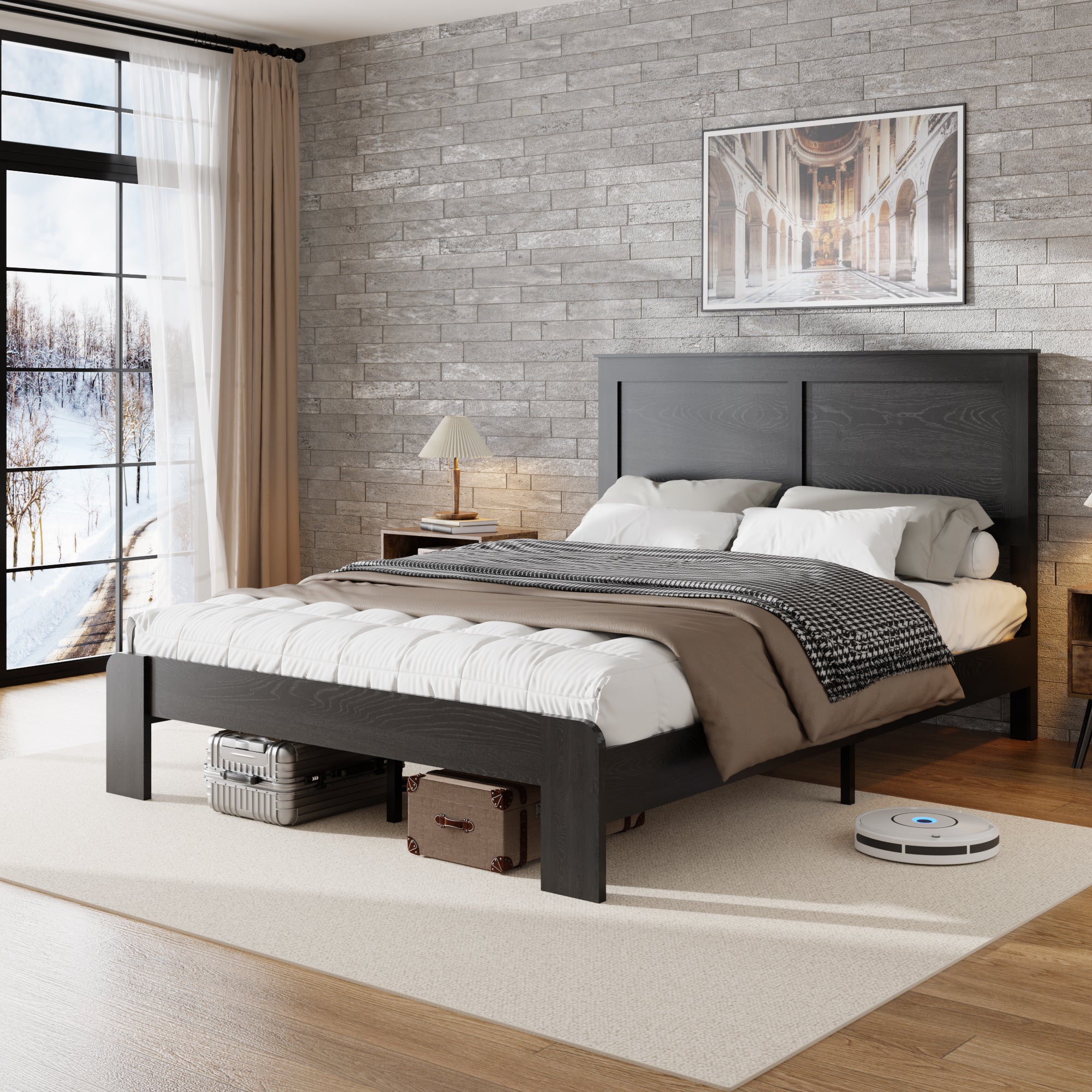 Regent King Wood Platform Bed