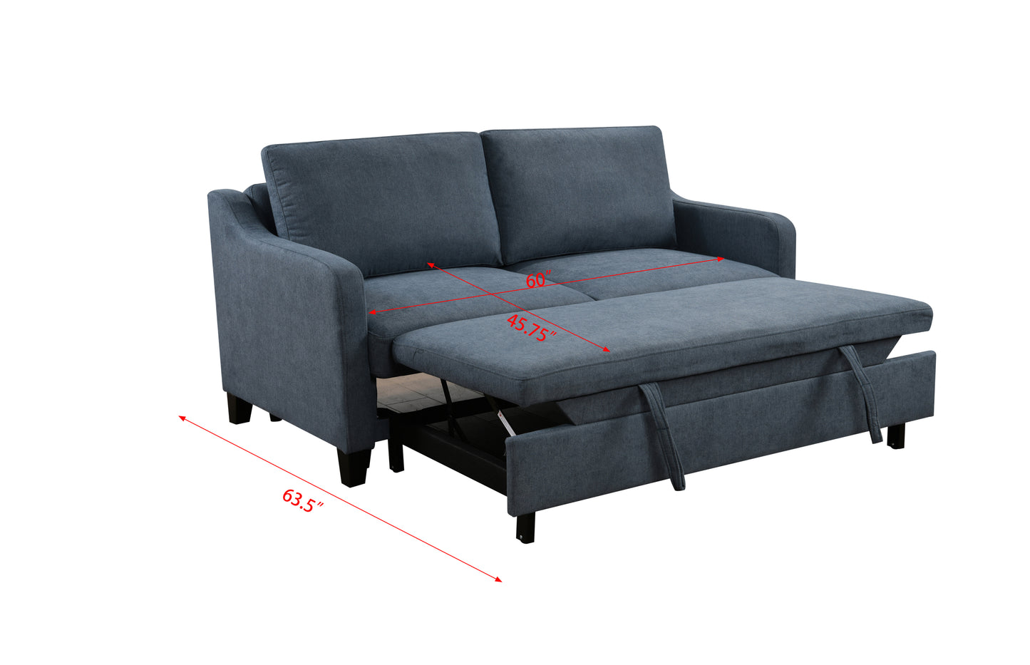 Conner Dark Blue Queen Sofa Sleeper