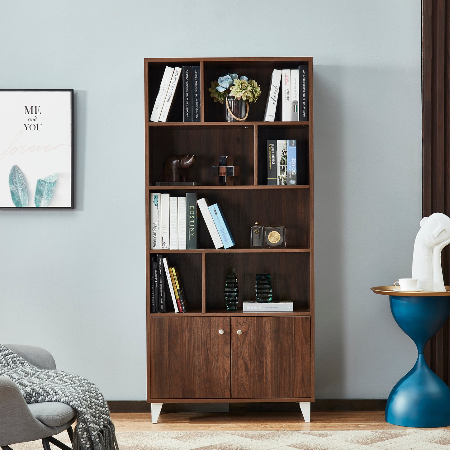 Imagin Bookcase in Walnut Finish