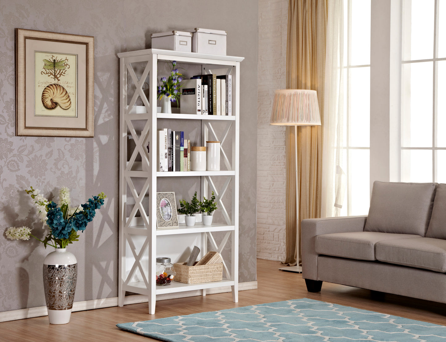 Edna 4 Tier Bookcase