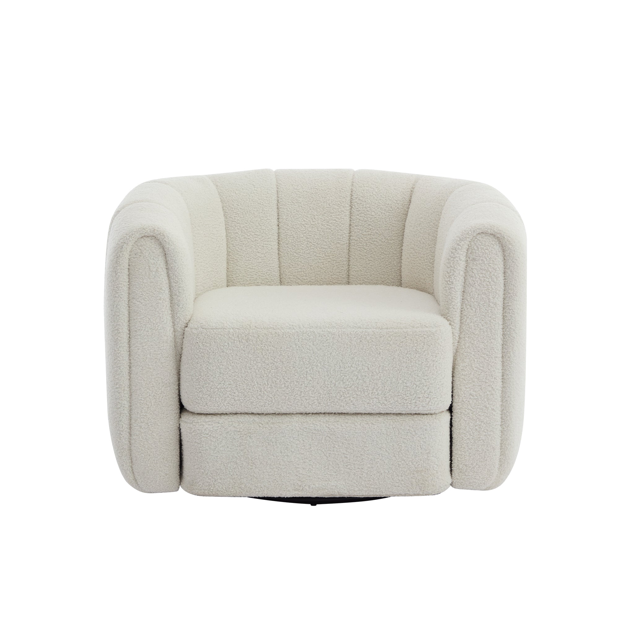 Halsa Swivel Accent Chair in Teddy Fabric