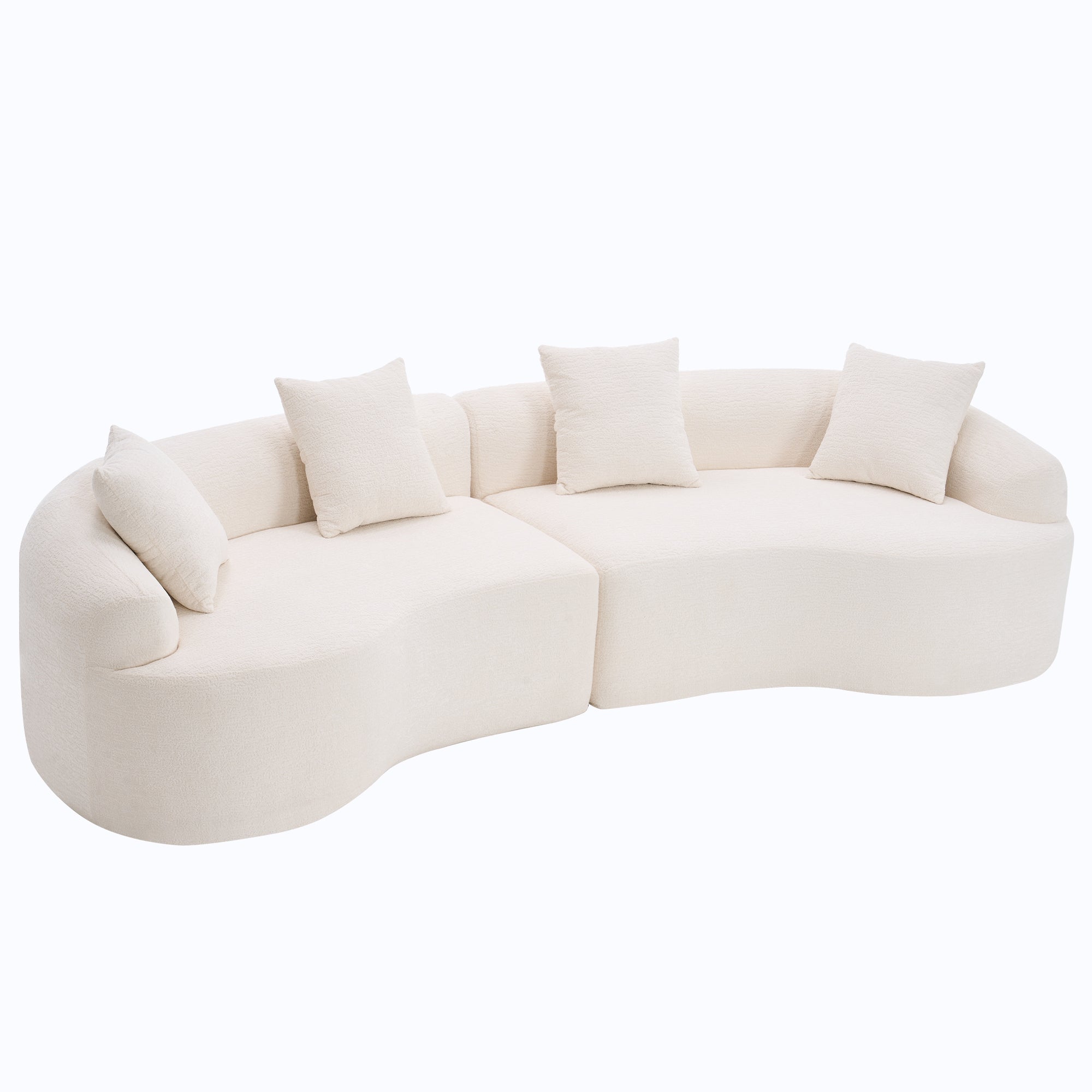 Lizera Sponge Cloud White Curved Modular Sectional