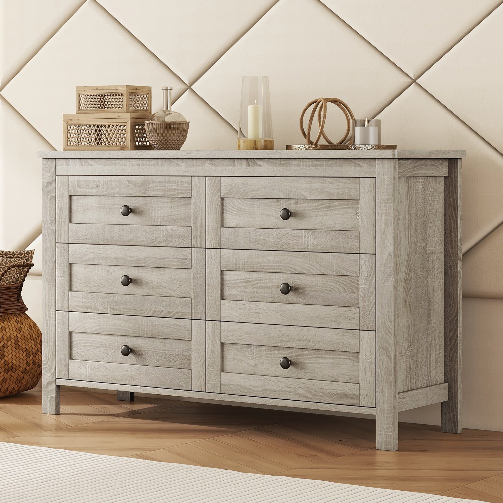 Elevare Retro Farmhouse Wooden Dresser