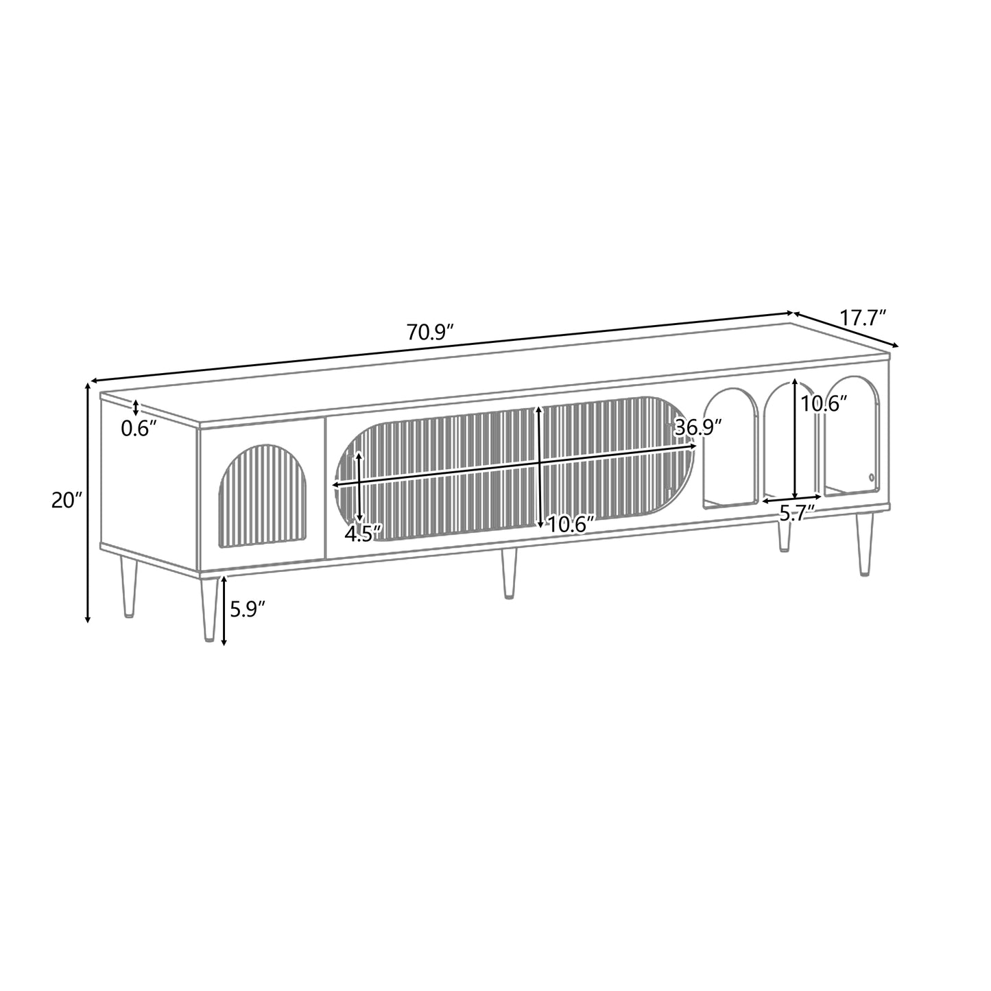 Temur TV Stand for 70+ Inch TV