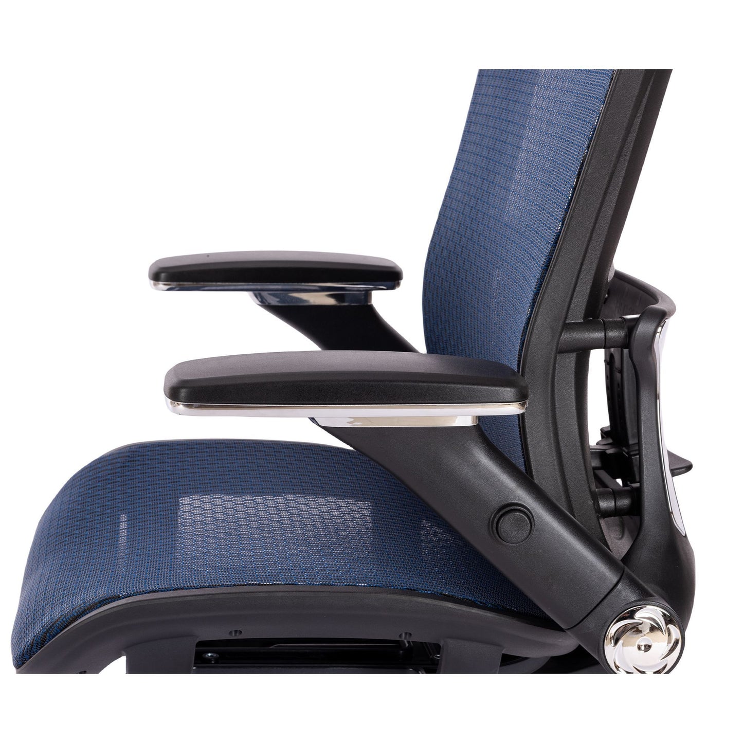 Kimmie Blue Office Chair w/ Adjustable Headrest with Flip-Up Arms