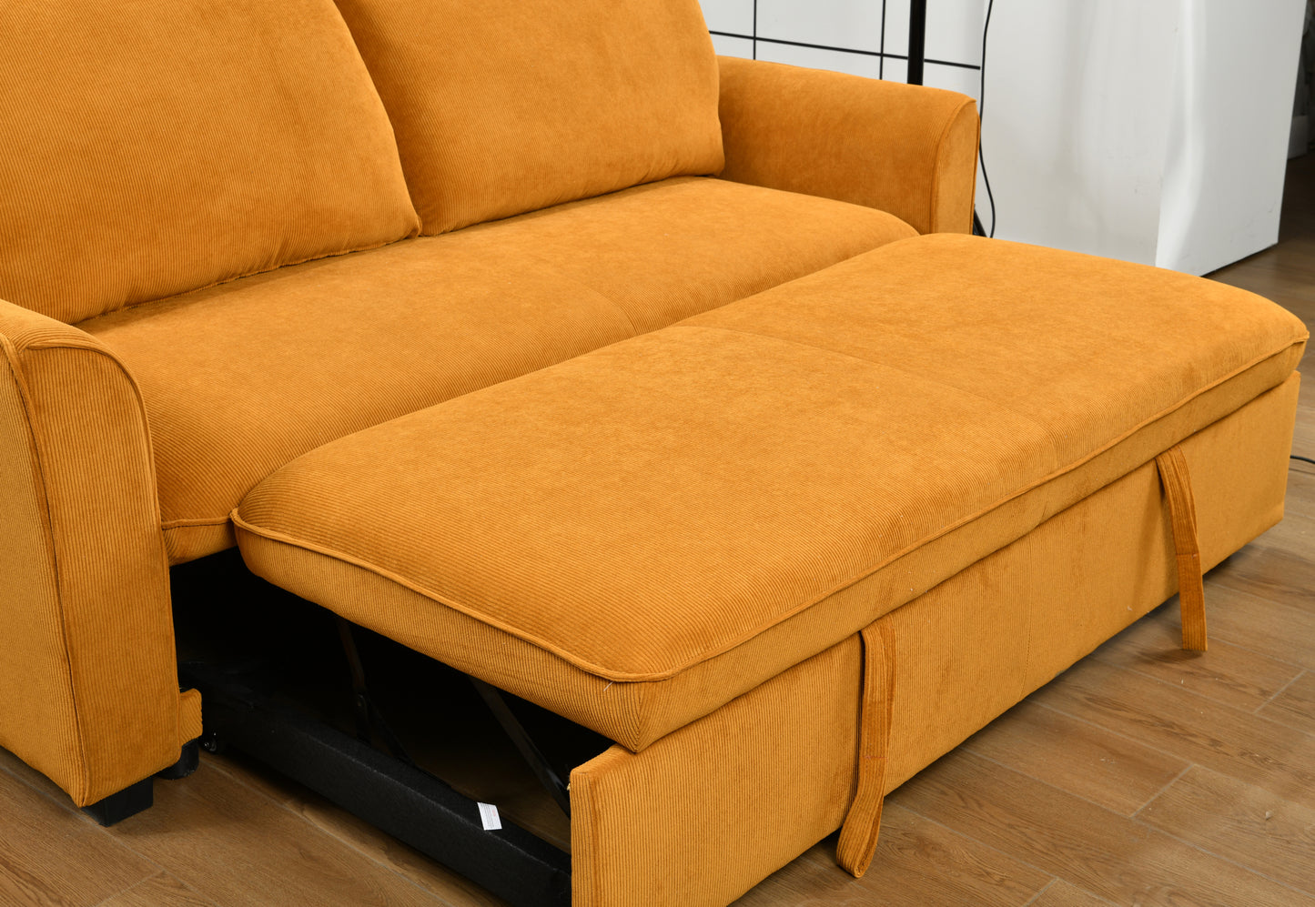 Conner Convertible Sleeper in Yellow Fabric