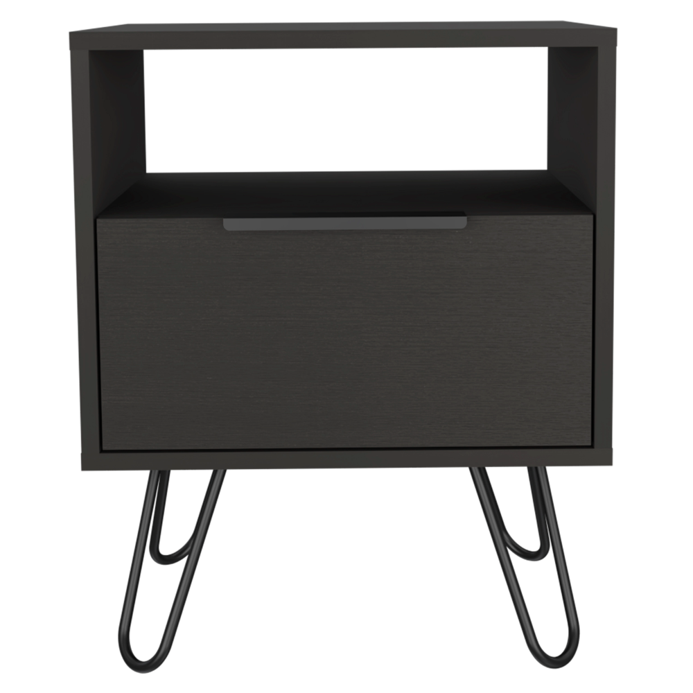 Begonia Nightstand in Black Finish