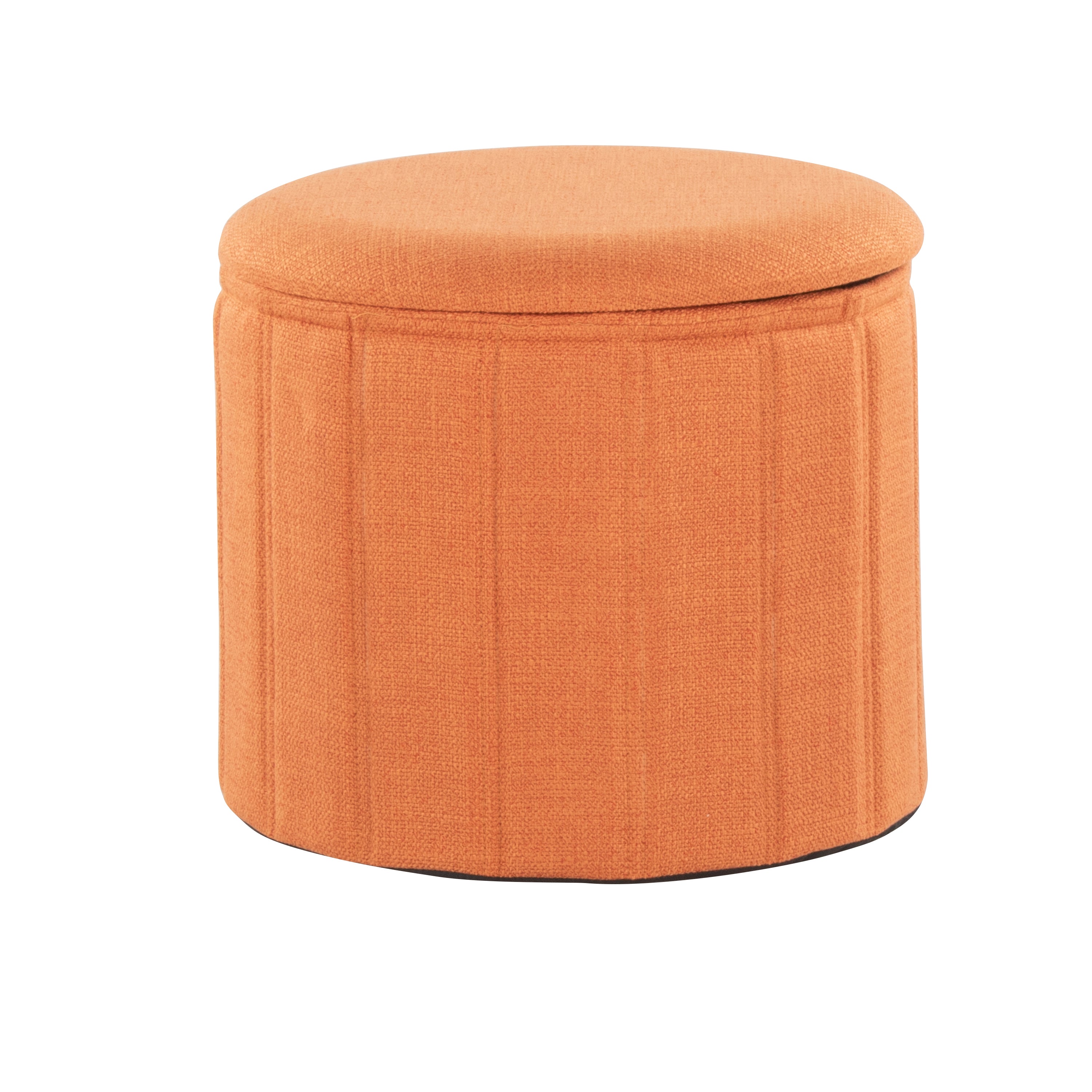 Lindsey Orange Folding Storage Ottoman