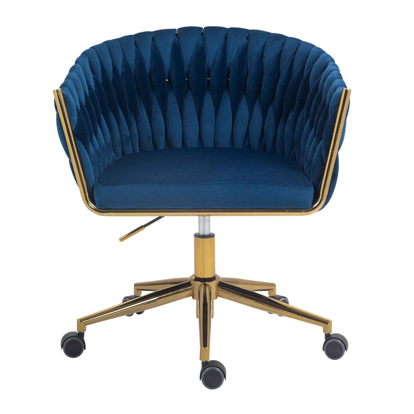 Moderna Hand-woven Office chair in Blue Fabric