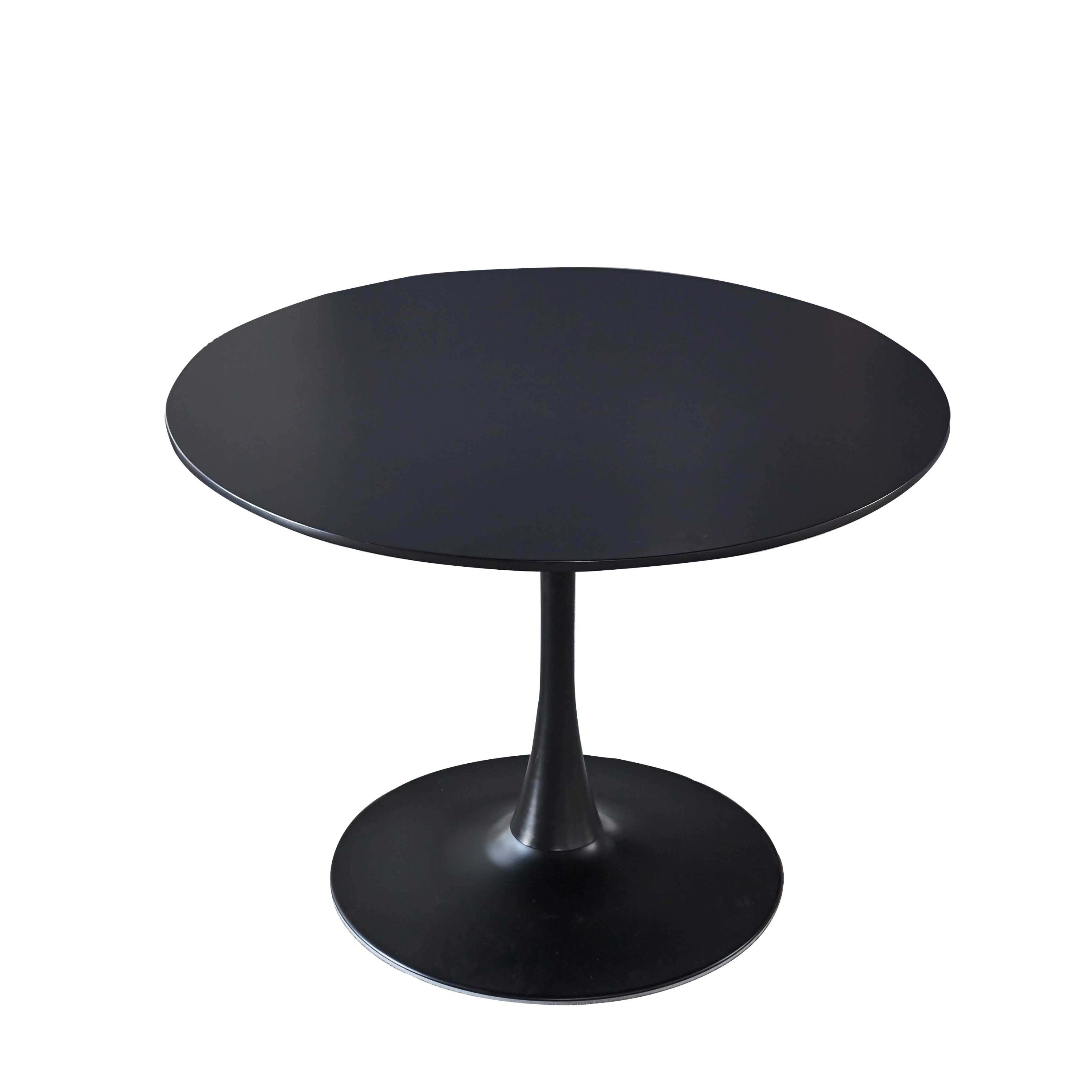 Mid-Century Black Tulip Pedestal Dining Table