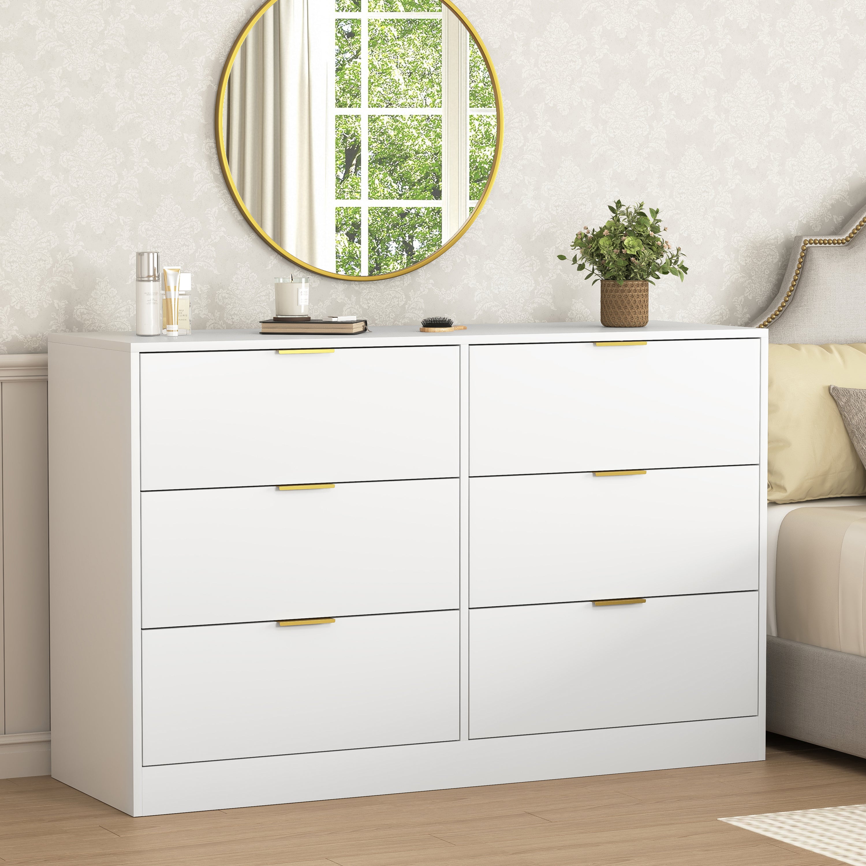 Simplex Modern Dresser in White Finish