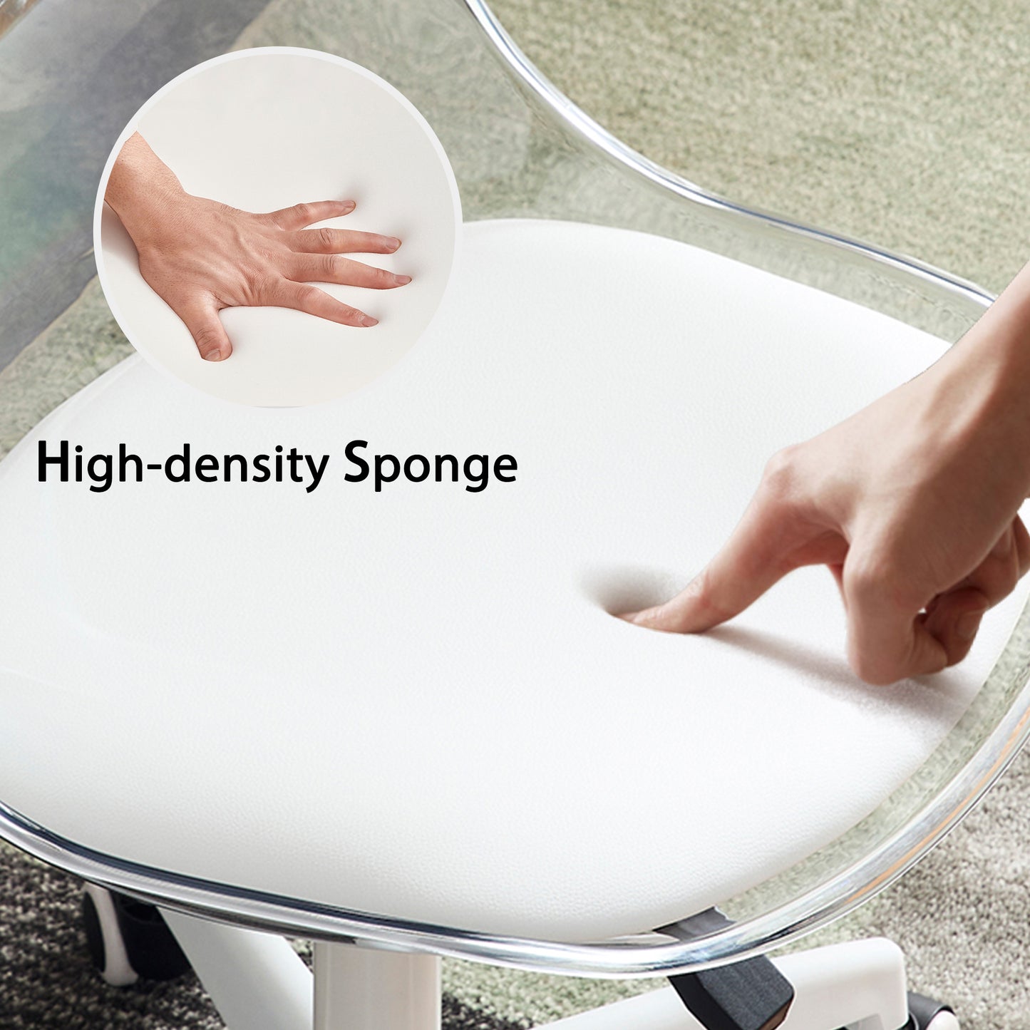 Adjustable 360 °Swivel Transparent Chair